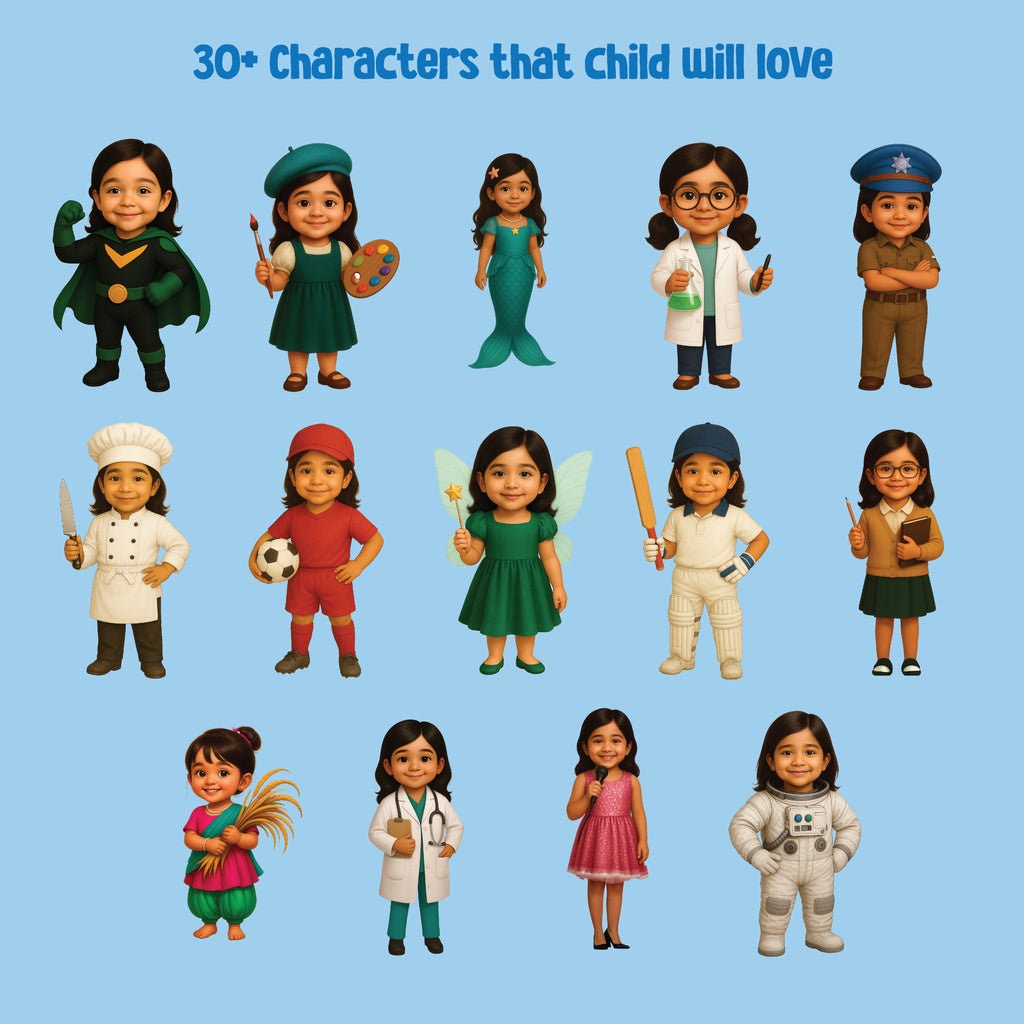 Personalized Kids Name Poster – With their Cartoon Character