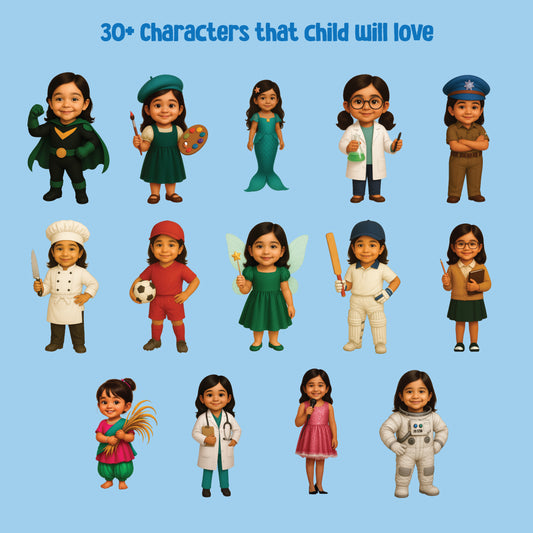 Personalized Kids Name Poster – With their Cartoon Character