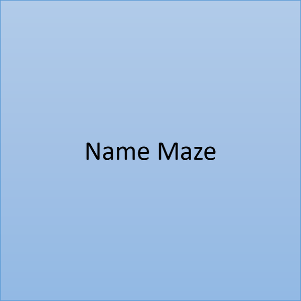 🌀 Personalized Name Maze Challenge