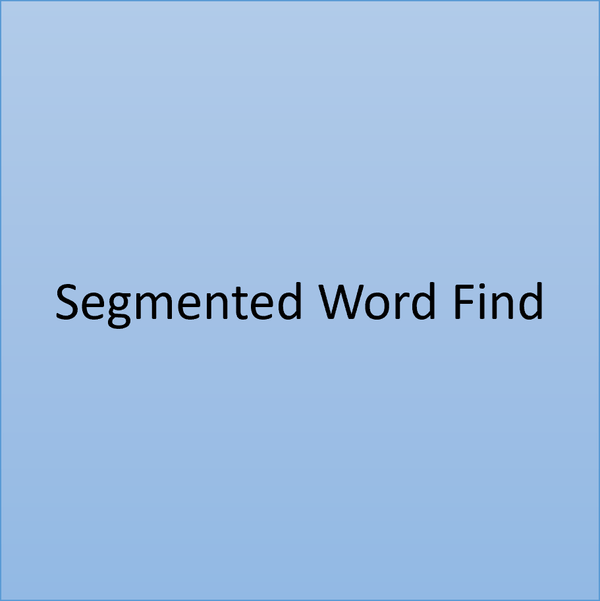 🔡 Personalized Segmented Word Find