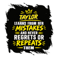 Male Classic Crew T-Shirt | Men's Regular Fit | 180 GSM Bio-Washed Cotton | Pre-Shrunk, Double-Stitched | Personalized | Typography | Learning From Mistakes | Everyday | Empowering | Never Regret, Never Repeat - Front - personalized design PNG
