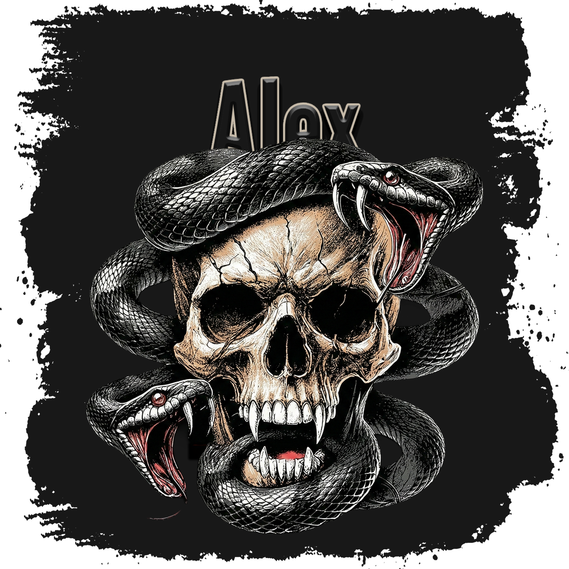 Personalized Dark Art Classic Trucker Cap Dtg with Custom Name