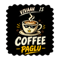 Male Sleeveless T-Shirt | Regular Fit Men | 180 GSM Bio-Washed Cotton Blend | Pre-Shrunk, Double-Stitched | Personalized | Typography | Coffee | Beverages | Everyday | Joyful | Coffee Paglu - Front - personalized design PNG