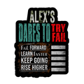 Stickers | Various Sizes | 100 Microns Matte Laminated | Die-Cut, Indoor/Outdoor Durable | Unisex | Personalized | Typography | Resilience | Everyday | Empowering | Never Stop Rising - front_2x2 - personalized design PNG