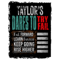 NotePad | A5 Size | Digital Print | 120 Pages | Unisex | Personalized | Bold Typography | Overcoming Failure | Everyday | Motivational | Fearless Progress - Front - personalized design PNG