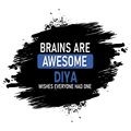 Tote Bag Zipper | Unisex | 100% Cotton Canvas | Zipper Closure, Long Handles | Everyday Use | Personalized | Typography | Intelligence | Humor | Everyday | Humorous | Brains Are Awesome - Front - personalized design PNG