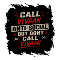 Men's V-Neck T-Shirt | Regular Fit | 180 GSM Bio-Washed Cotton | Durable Double-Stitched Seams | Everyday Wear | Personalized | Typography | Self-description | Everyday | Assertive | Anti-Social By Choice - Front - personalized design PNG
