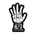 Stickers | Various Sizes | 100 Microns Matte Laminated | Die-Cut, Indoor/Outdoor Durable | Unisex | Personalized | Typography | Humor | Pop Culture | Everyday | Sarcastic | Talk To The Hand - front_2x2 - personalized design PNG