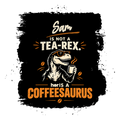 Hard Clear Case | For iPhone | TPU & PC Hybrid | Camera Guard & Scratch-Proof | Unisex | Personalized | Typography | Coffee | Dinosaurs | Everyday | Amusing | The Caffeinated Dinosaur - front_17 - personalized design PNG