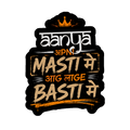 Stickers | Various Sizes | 100 Microns Matte Laminated | Die-Cut, Indoor/Outdoor Durable | Unisex | Personalized | Typography | Self-reliance | Individualism | Everyday | Confident | Aag Lage Basti Mein - front_2x2 - personalized design PNG