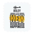 Personalized Keychain - Neutral with Custom Name - Keychain - Front - personalized design PNG