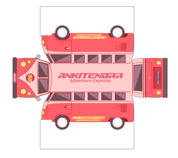 Custom Personalized Adventure Express Craft Bus – Build Your Own Paper ...