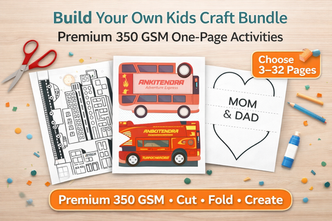 Build Your Own Kids Craft Bundle – Premium 350 GSM One-Page Activities
