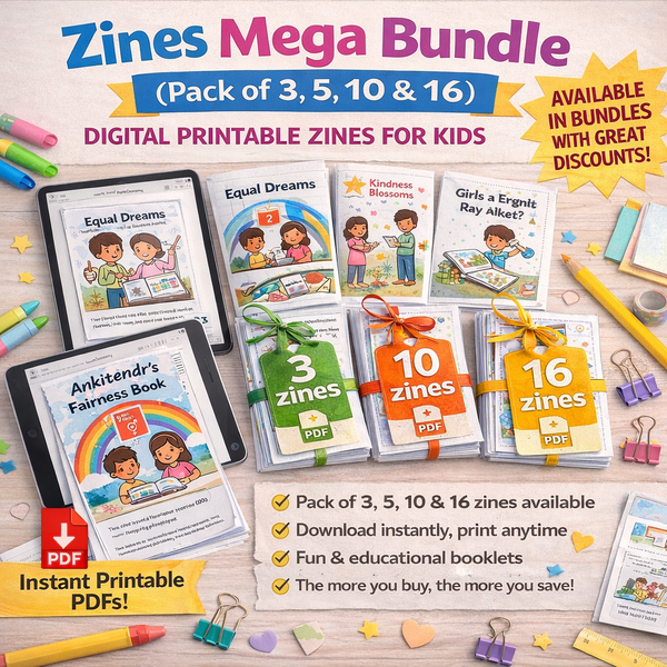 Zines Mega Bundle (Pack of 3–16) – Digital Zines for Kids | Instant Download