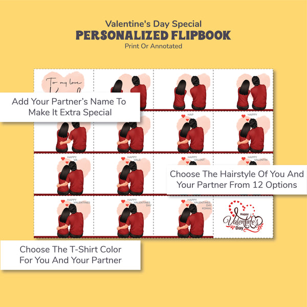 From Her to Him: A Personalized Flipbook of Your Love Story in Pictures