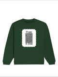 Oversized Sweatshirt | Roomy Relaxed Fit | 400 GSM Cotton Blend | Pre-Shrunk Drop Shoulder | Unisex Adult | Personalized | DTG | Typographic | Design | Everyday | Confident - front - Bottle Green - mockup 1