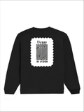 Oversized Sweatshirt | Roomy Relaxed Fit | 400 GSM Cotton Blend | Pre-Shrunk Drop Shoulder | Unisex Adult | Personalized | DTG | Typographic | Design | Everyday | Confident - back - Black - mockup 2