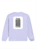 Oversized Sweatshirt | Roomy Relaxed Fit | 400 GSM Cotton Blend | Pre-Shrunk Drop Shoulder | Unisex Adult | Personalized | DTG | Typographic | Design | Everyday | Confident - back - Lavender - mockup 2