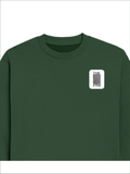 Oversized Sweatshirt | Roomy Relaxed Fit | 400 GSM Cotton Blend | Pre-Shrunk Drop Shoulder | Unisex Adult | Personalized | DTG | Typographic | Design | Everyday | Confident - left pocket - Bottle Green - mockup 3