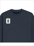 Oversized Sweatshirt | Roomy Relaxed Fit | 400 GSM Cotton Blend | Pre-Shrunk Drop Shoulder | Unisex Adult | Personalized | DTG | Typographic | Design | Everyday | Confident - right pocket - Navy Blue - mockup 4