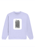 Oversized Sweatshirt | Roomy Relaxed Fit | 400 GSM Cotton Blend | Pre-Shrunk Drop Shoulder | Unisex Adult | Personalized | DTF | Typographic | Design | Everyday | Confident - front - Lavender - mockup 1