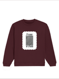 Oversized Sweatshirt | Roomy Relaxed Fit | 400 GSM Cotton Blend | Pre-Shrunk Drop Shoulder | Unisex Adult | Personalized | DTF | Typographic | Design | Everyday | Confident - front - Maroon - mockup 1