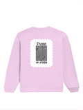 Oversized Sweatshirt | Roomy Relaxed Fit | 400 GSM Cotton Blend | Pre-Shrunk Drop Shoulder | Unisex Adult | Personalized | DTF | Typographic | Design | Everyday | Confident - back - Light Baby Pink - mockup 2