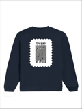 Oversized Sweatshirt | Roomy Relaxed Fit | 400 GSM Cotton Blend | Pre-Shrunk Drop Shoulder | Unisex Adult | Personalized | DTF | Typographic | Design | Everyday | Confident - back - Navy Blue - mockup 2