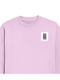 Oversized Sweatshirt | Roomy Relaxed Fit | 400 GSM Cotton Blend | Pre-Shrunk Drop Shoulder | Unisex Adult | Personalized | DTF | Typographic | Design | Everyday | Confident - left pocket - Light Baby Pink - mockup 3