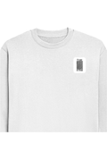 Oversized Sweatshirt | Roomy Relaxed Fit | 400 GSM Cotton Blend | Pre-Shrunk Drop Shoulder | Unisex Adult | Personalized | DTF | Typographic | Design | Everyday | Confident - left pocket - White - mockup 3
