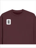 Oversized Sweatshirt | Roomy Relaxed Fit | 400 GSM Cotton Blend | Pre-Shrunk Drop Shoulder | Unisex Adult | Personalized | DTF | Typographic | Design | Everyday | Confident - right pocket - Maroon - mockup 4