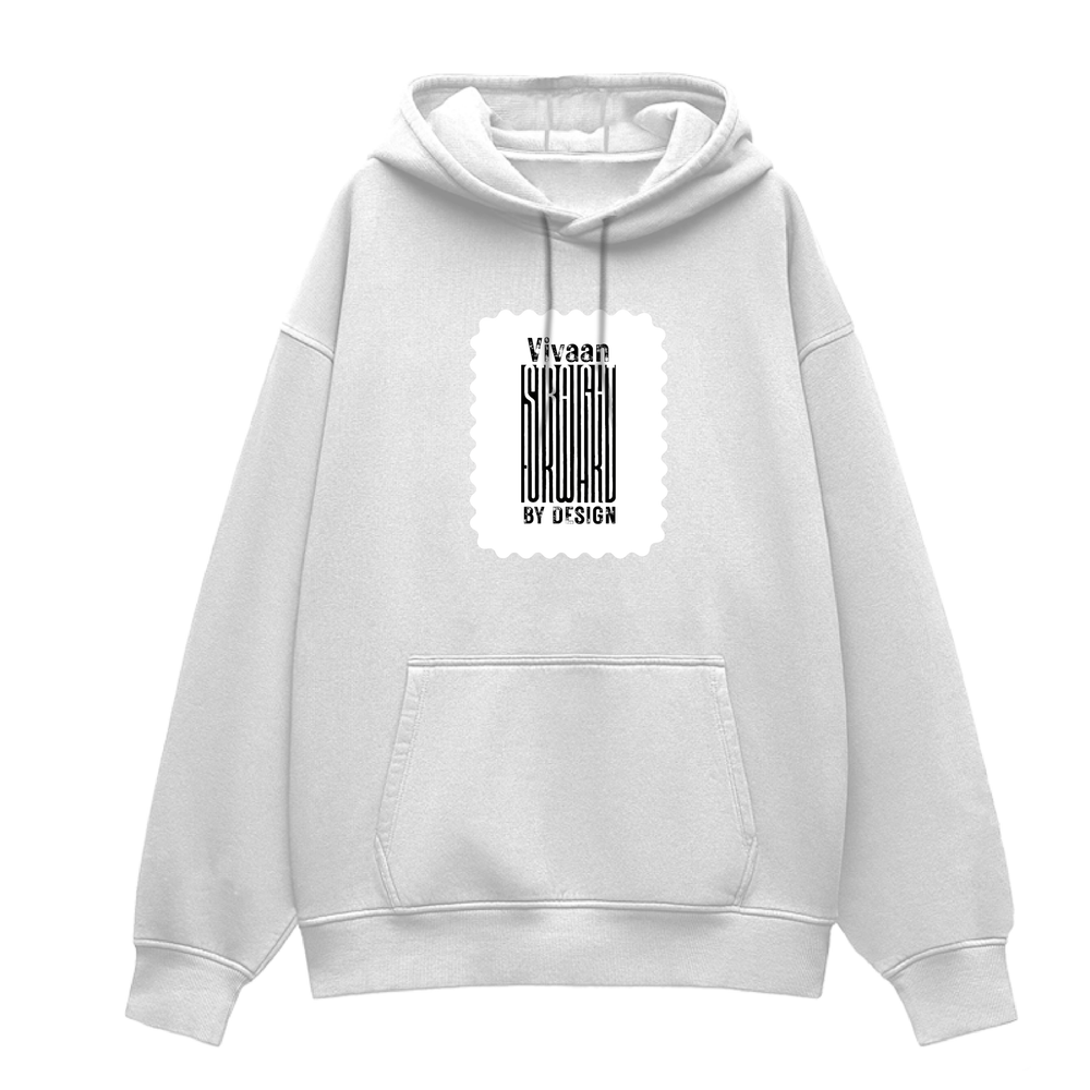 Oversized Hoodie | Relaxed Fit, Drop-Shoulder | 400 GSM Fabric | Warm, Durable | Unisex | Personalized | DTF | Typographic | Design | Everyday | Confident - front - White - mockup 1