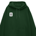Oversized Hoodie | Relaxed Fit, Drop-Shoulder | 400 GSM Fabric | Warm, Durable | Unisex | Personalized | DTF | Typographic | Design | Everyday | Confident - right pocket - Bottle Green - mockup 4