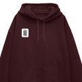 Oversized Hoodie | Relaxed Fit, Drop-Shoulder | 400 GSM Fabric | Warm, Durable | Unisex | Personalized | DTF | Typographic | Design | Everyday | Confident - right pocket - Maroon - mockup 4