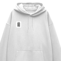 Oversized Hoodie | Relaxed Fit, Drop-Shoulder | 400 GSM Fabric | Warm, Durable | Unisex | Personalized | DTF | Typographic | Design | Everyday | Confident - right pocket - White - mockup 4
