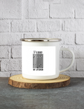 White Enamel Mugs | 11 Oz | Enamel Coated Stainless Steel | Dishwasher Safe, Shatterproof | Unisex | Personalized | Typographic | Design | Everyday | Confident - front - mockup 1