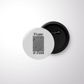 Pin Button Badge | Unisex | Glossy, Fade-Proof Print | Pin Attached, Rust-Free | Adults | Personalized | Typographic | Design | Everyday | Confident - front - White - mockup 1