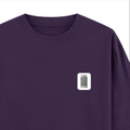 Oversized Classic T-Shirt | Unisex Oversized Fit | 100% Super-Combed Cotton | Pre-Shrunk & Ribbed Neck | Adults | Personalized | DTG | Typographic | Design | Everyday | Confident - right pocket - Purple - mockup 4