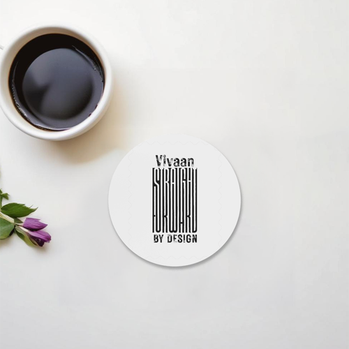 Acrylic Coaster | Standard | Durable Acrylic | UV Printed | Glossy Finish | Fade-Proof | Unisex | Personalized | Typographic | Design | Everyday | Confident - front - Circle - White - mockup 1