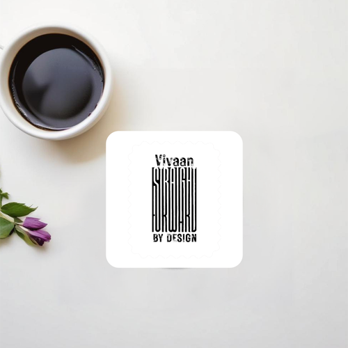 Acrylic Coaster | Standard | Durable Acrylic | UV Printed | Glossy Finish | Fade-Proof | Unisex | Personalized | Typographic | Design | Everyday | Confident - front_2 - Square - White - mockup 2