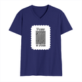 Men's V-Neck T-Shirt | Regular Fit | 180 GSM Bio-Washed Cotton | DTG Print | Durable | Personalized | DTG | Typographic | Design | Everyday | Confident - front - Royal Blue - mockup 1