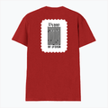 Men's V-Neck T-Shirt | Regular Fit | 180 GSM Bio-Washed Cotton | DTG Print | Durable | Personalized | DTG | Typographic | Design | Everyday | Confident - back - Red - mockup 2