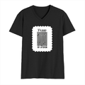 Male V Neck T-Shirt | Regular Fit | 180 GSM Bio-Washed Cotton | DTF Print | Double Stitched, Pre-Shrunk | Men | Personalized | DTF | Typographic | Design | Everyday | Confident - front - Black - mockup 1