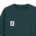 Oversized Classic T-Shirt | Unisex Fit | 100% Super-Combed Cotton | Pre-Shrunk, Double-Stitched | Adults | Personalized | DTF | Typographic | Design | Everyday | Confident - left pocket - Petrol Blue - mockup 3