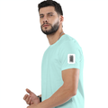 Classic Crew T-Shirt | Men's Regular Fit | 180 GSM Bio-Washed Cotton | DTG Print Ready | Double-Stitched & Ribbed Neck | Personalized | DTG | Typographic | Design | Everyday | Confident - left sleeve - Mint - mockup 5