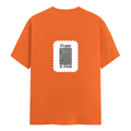 Female Classic Crew T-Shirt | Women's Regular Fit | 180 GSM Bio-Washed Cotton | Double Stitched, Pre-Shrunk | Personalized | DTG | Typographic | Design | Everyday | Confident - back - Orange - mockup 2