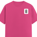 Female Classic Crew T-Shirt | Women's Regular Fit | 180 GSM Bio-Washed Cotton | Double Stitched, Pre-Shrunk | Personalized | DTG | Typographic | Design | Everyday | Confident - left pocket - Pink - mockup 3