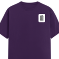 Female Classic Crew T-Shirt | Women's Regular Fit | 180 GSM Bio-Washed Cotton | Double Stitched, Pre-Shrunk | Personalized | DTG | Typographic | Design | Everyday | Confident - left pocket - Purple - mockup 3