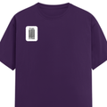Female Classic Crew T-Shirt | Women's Regular Fit | 180 GSM Bio-Washed Cotton | Double Stitched, Pre-Shrunk | Personalized | DTG | Typographic | Design | Everyday | Confident - right pocket - Purple - mockup 4