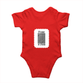 Baby Romper | 0-12 Months Regular Fit | 180 GSM Bio-Washed Cotton Blend | Double Stitched, Pre-Shrunk | Unisex | Personalized | DTF | Typographic | Design | Everyday | Confident - back - Red - mockup 2